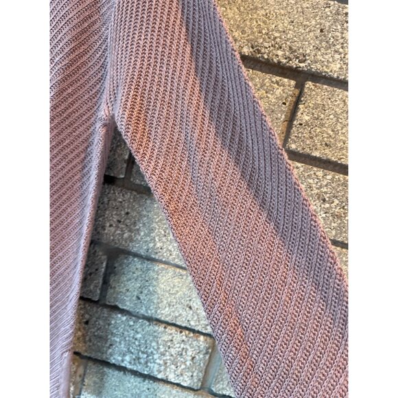 J. Jill Mauve Knit 100% Linen Sweater Top L Womens Long Sleeve Lightweight - Picture 6 of 10